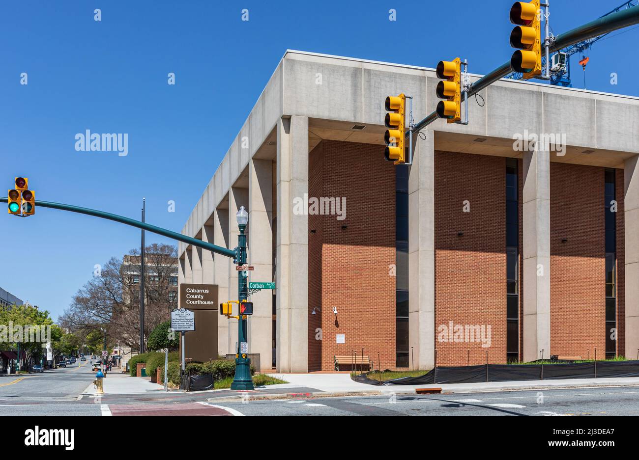 CONCORD, NC, USA3 APRIL 2022 Cabarrus County Courthouse, in downtown