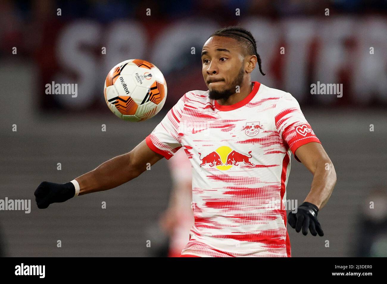 Leipzig, Germany. 07th Apr, 2022. Soccer: Europa League, RB Leipzig ...