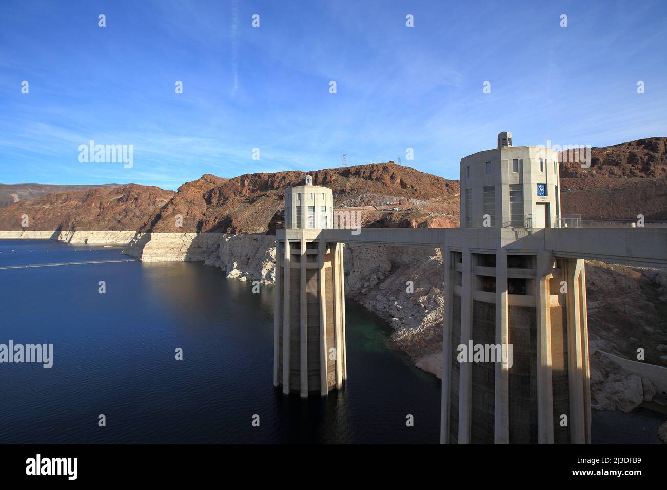 Hoover Dam Intake Towers Stock Photo Alamy