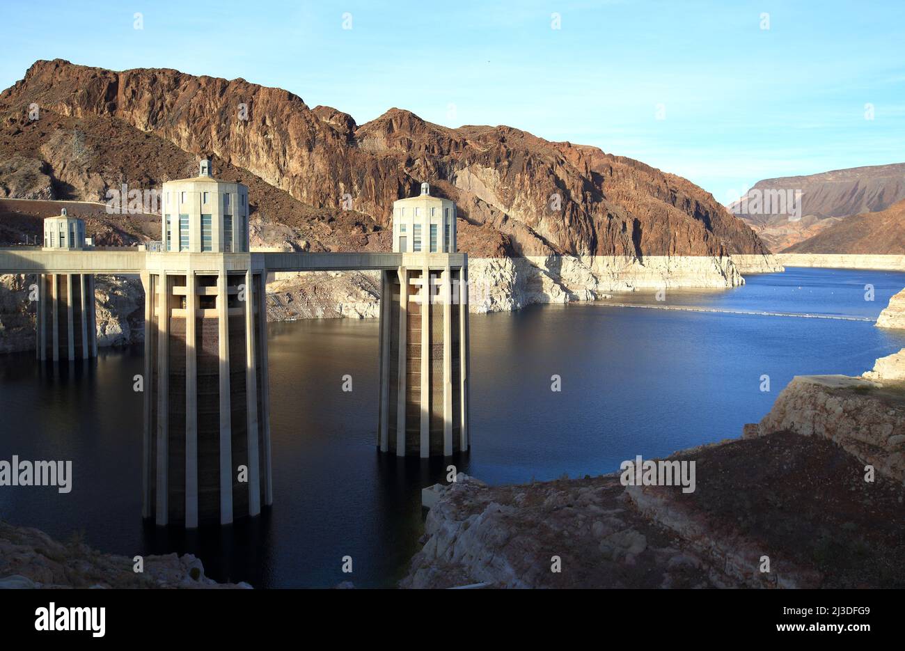 Hoover Dam Intake Towers Stock Photo - Alamy