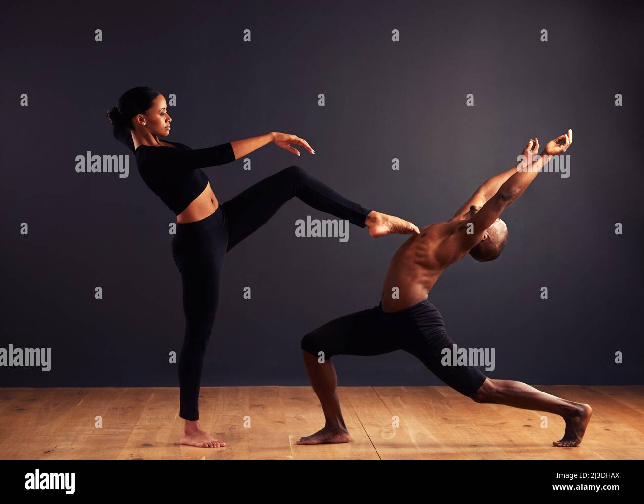 Implicit faith in each other A female and male contemporary dancer Implicit faith in each other A female and male contemporary dancer