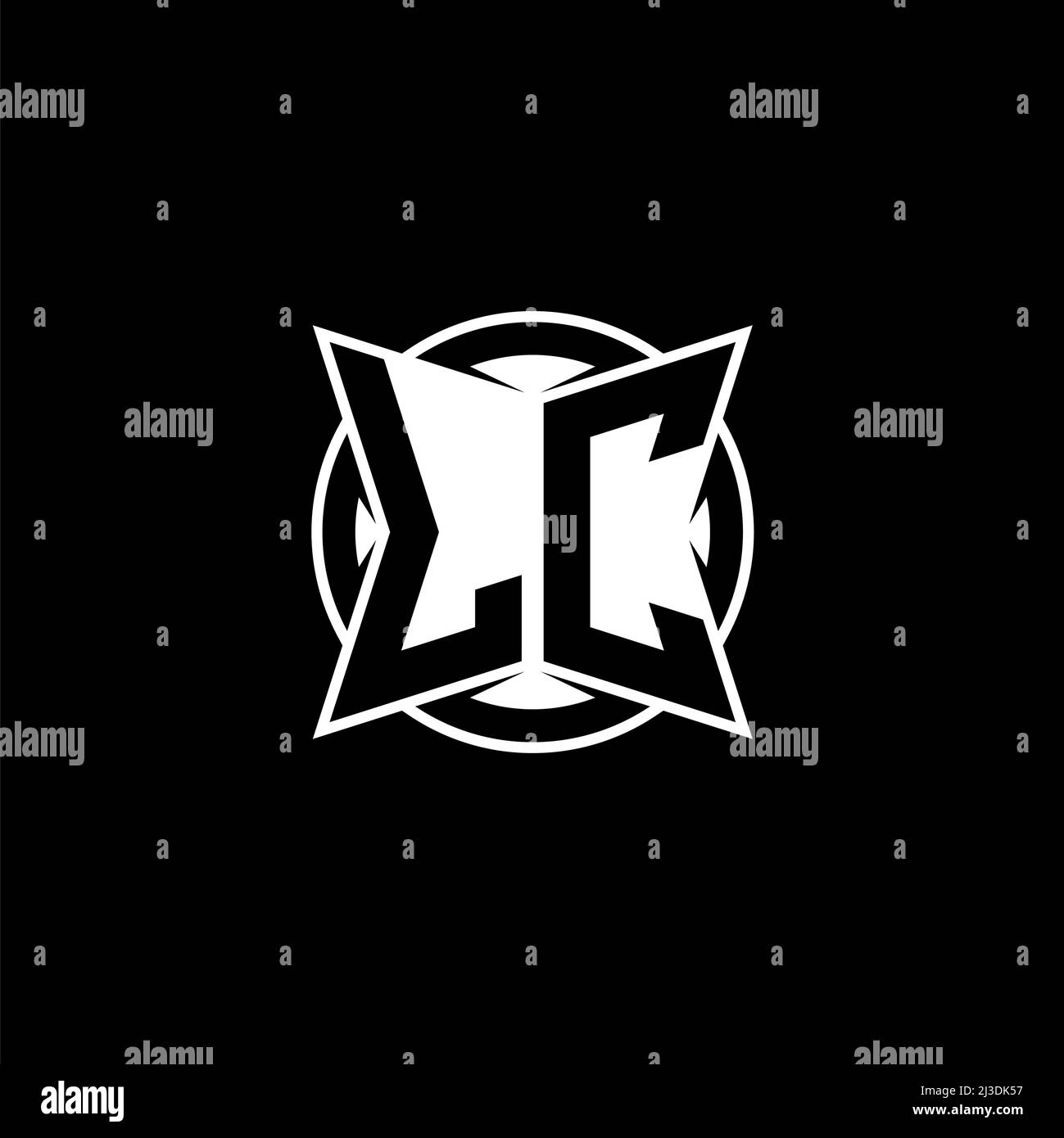 LC Monogram logo letter with simple modern shape style design. Circle ...