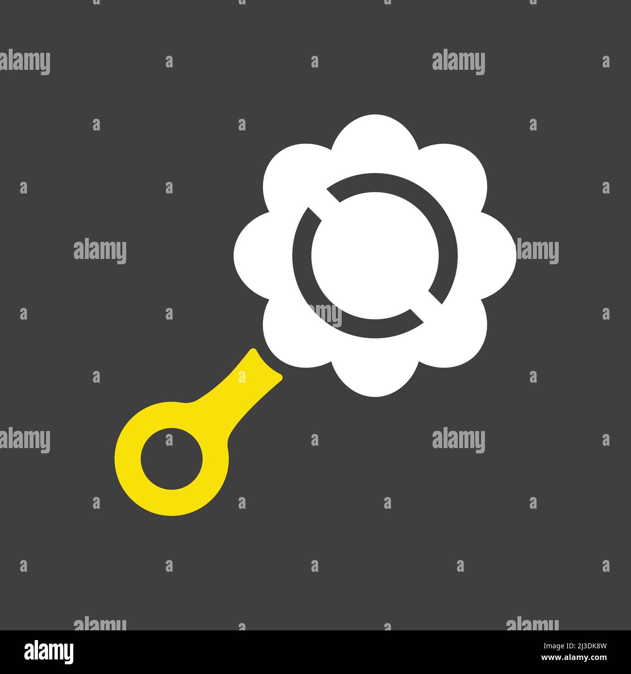 Baby rattle toy vector isolated glyph icon. Graph symbol for children ...