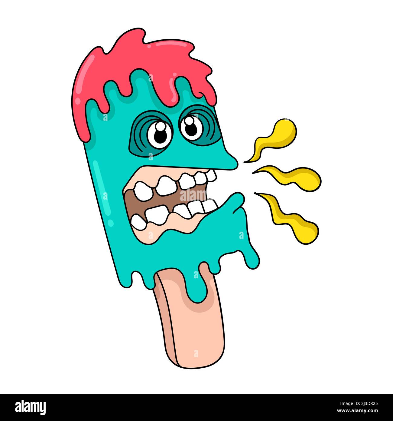 spooky zombie faced ice cream melt Stock Vector Image & Art Alamy