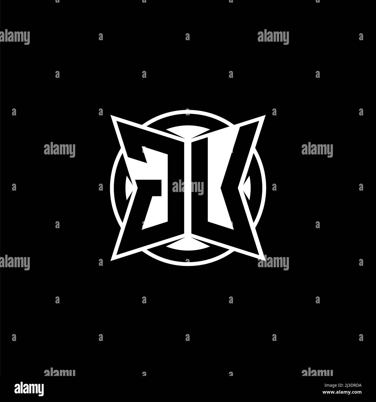 GU Monogram logo letter with simple modern shape style design. Circle ...
