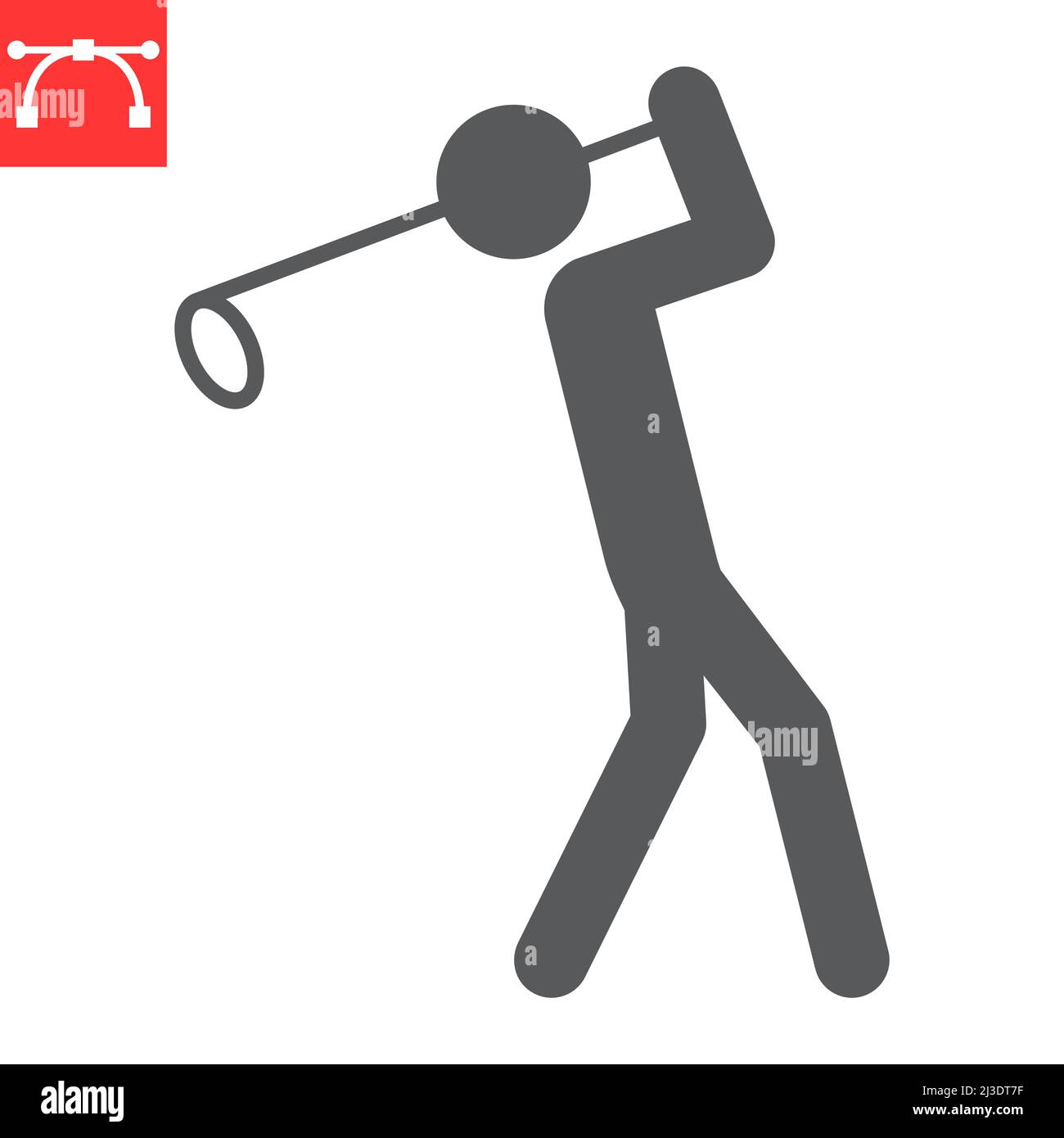 Golf sport glyph icon Stock Vector