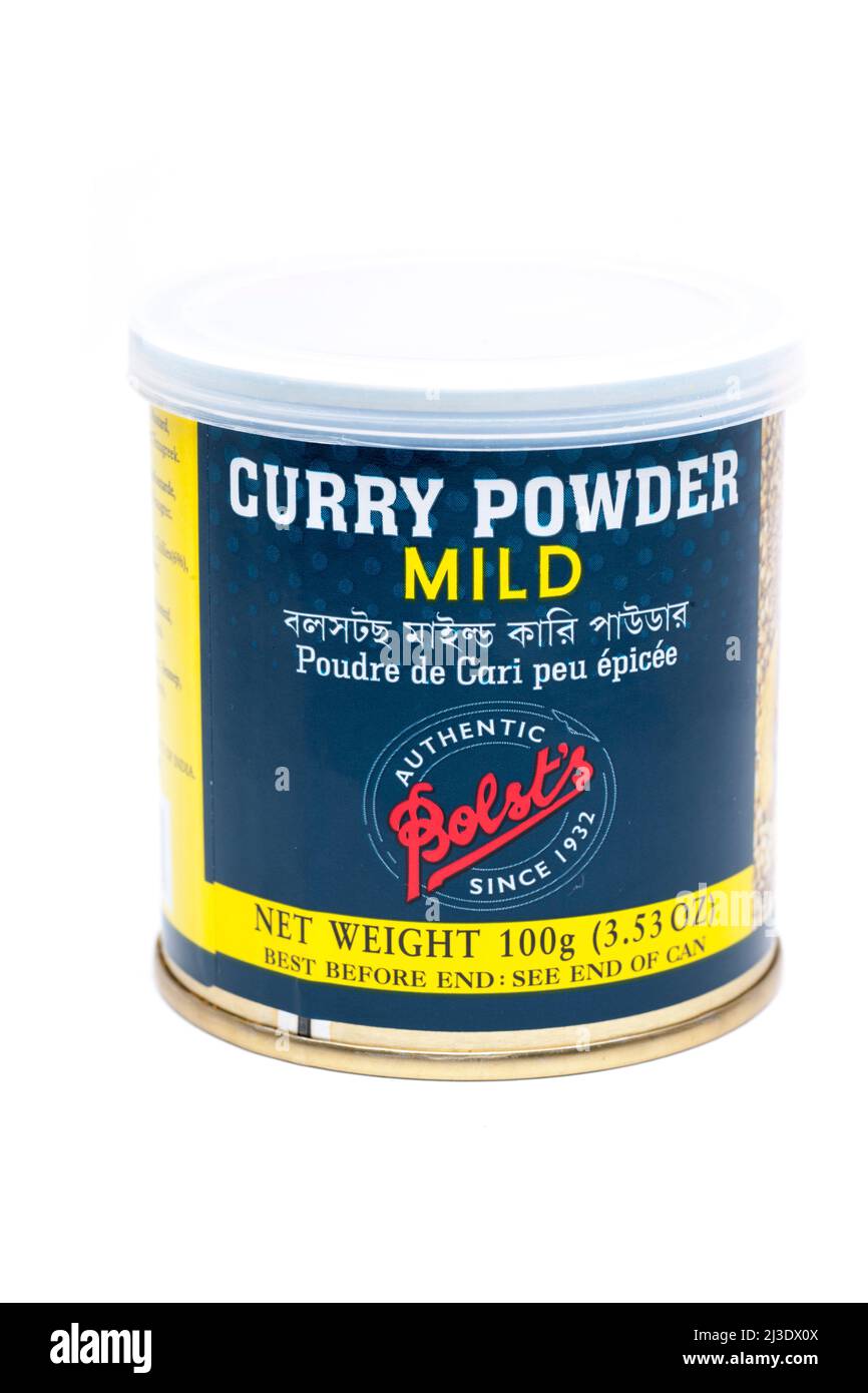 Bolst's Curry Powder Mild 100 g Stock Photo