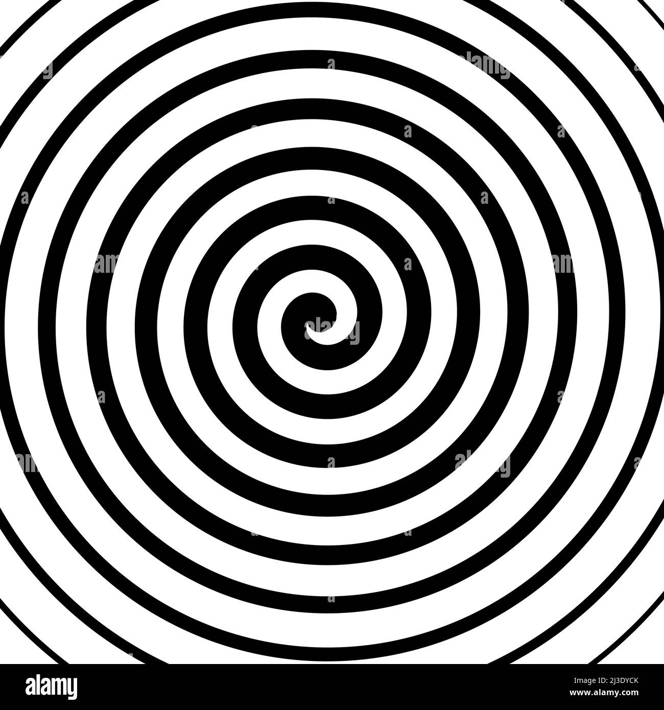 Vector spiral background in black and white. Hypnosis theme. Abstract design element Stock Vector
