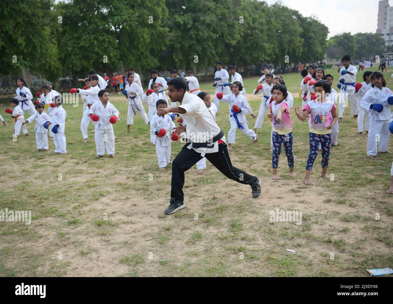 Students of Shotokan KarateDo Association are learning different