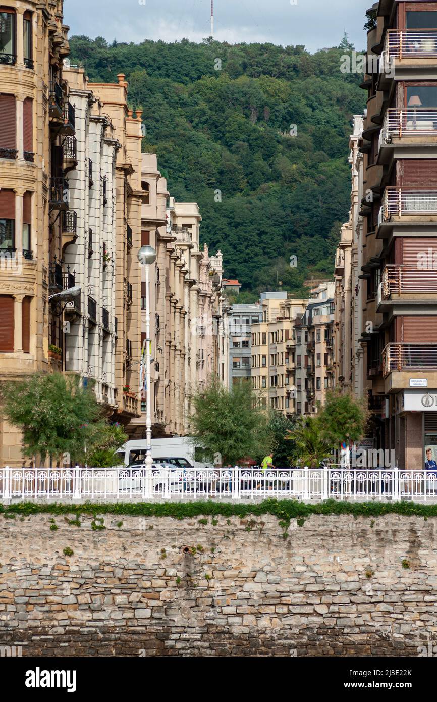 Old Town in San Sebastian Stock Photo