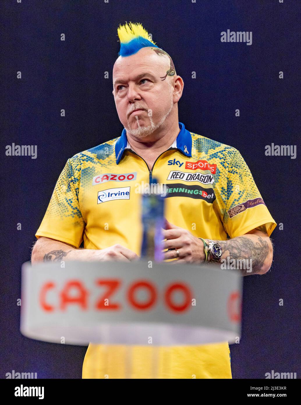 7th April 2022, First Direct Arena, Leeds, Yorkshire, England; PDC