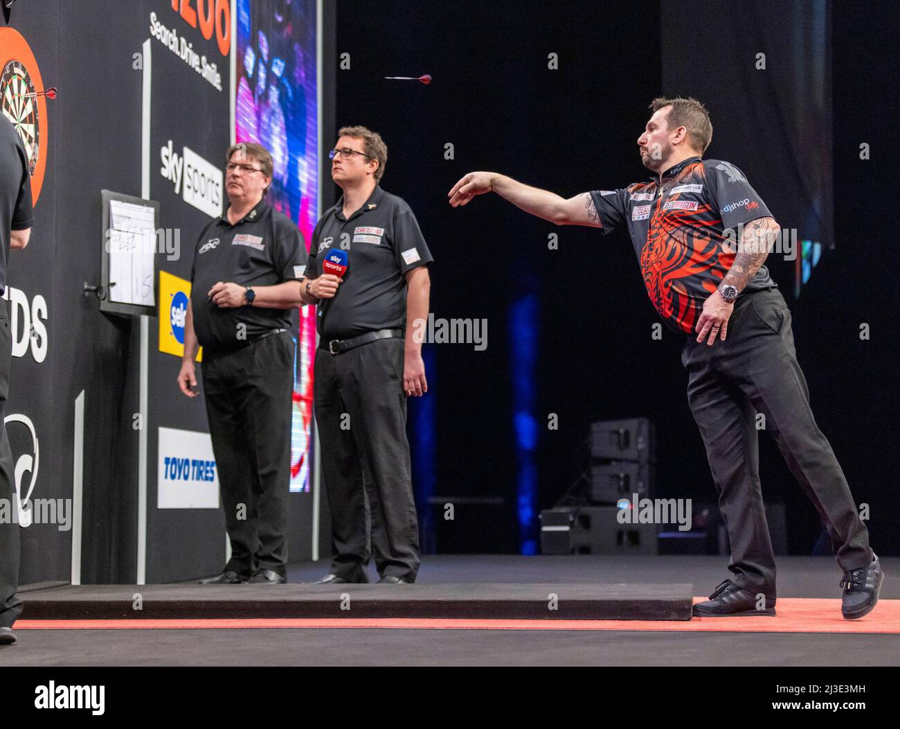 7th April 2022, First Direct Arena, Leeds, Yorkshire, England; PDC