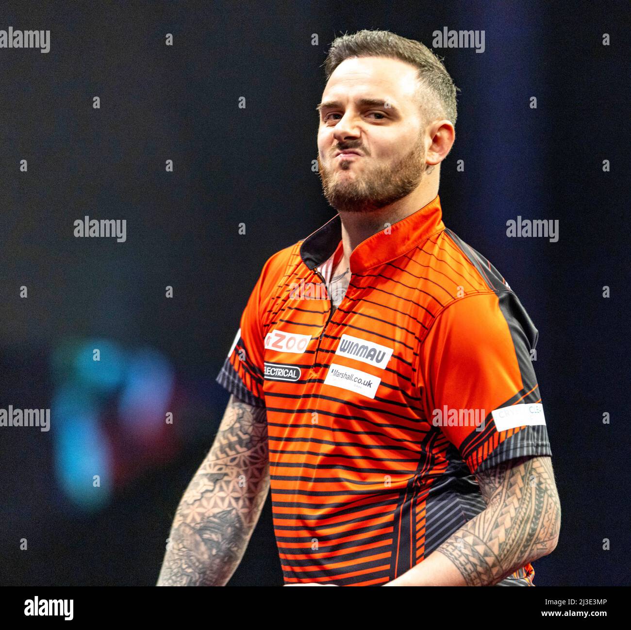 7th April 2022, First Direct Arena, Leeds, Yorkshire, England; PDC