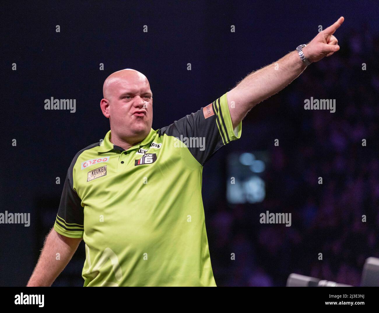 7th April 2022, First Direct Arena, Leeds, Yorkshire, England; PDC