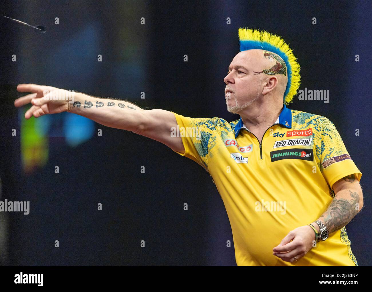 7th April 2022, First Direct Arena, Leeds, Yorkshire, England; PDC
