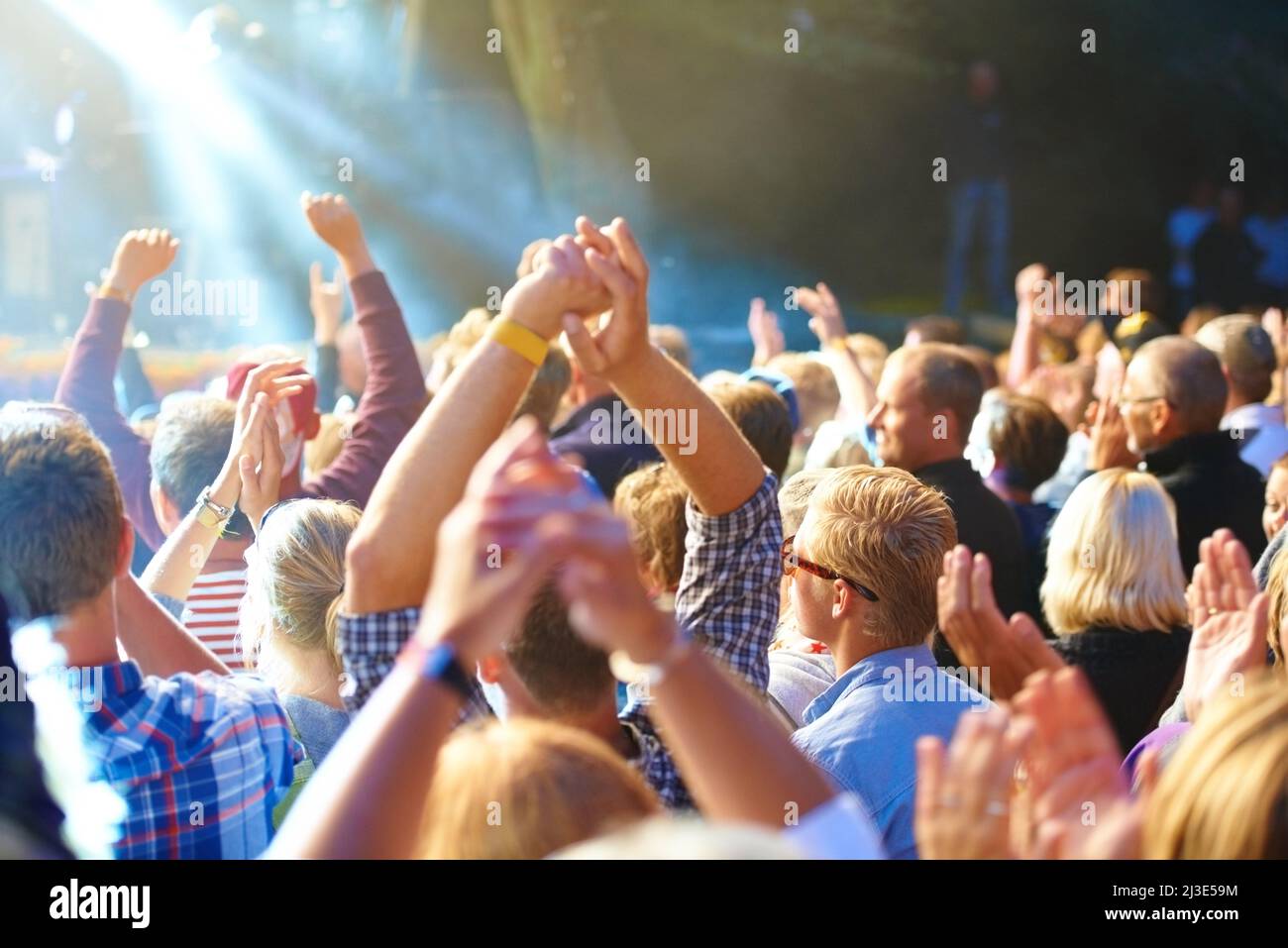 Crowd enjoying music at a concert
