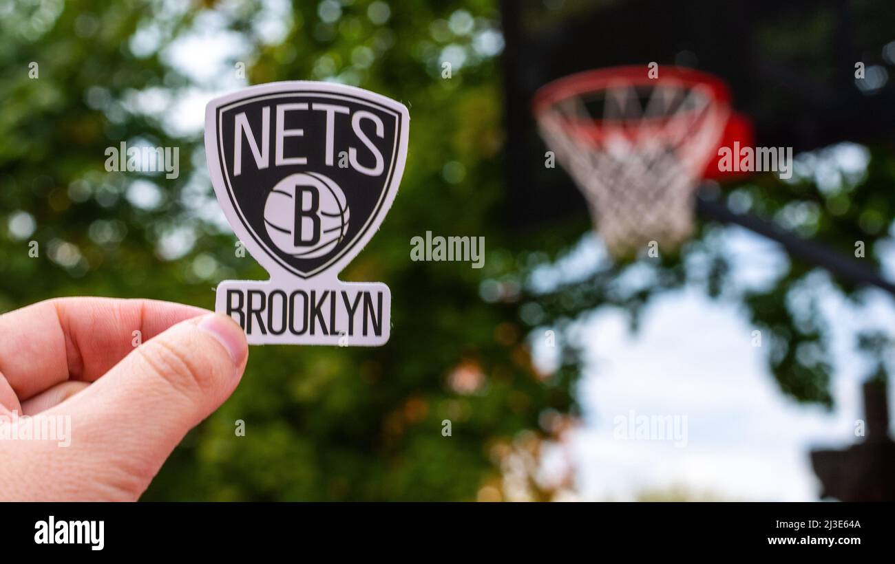 Close-up Of Waving Flag With Brooklyn Nets NBA Basketball Team Logo, 3D  Rendering Stock Photo, Picture and Royalty Free Image. Image 70711592.