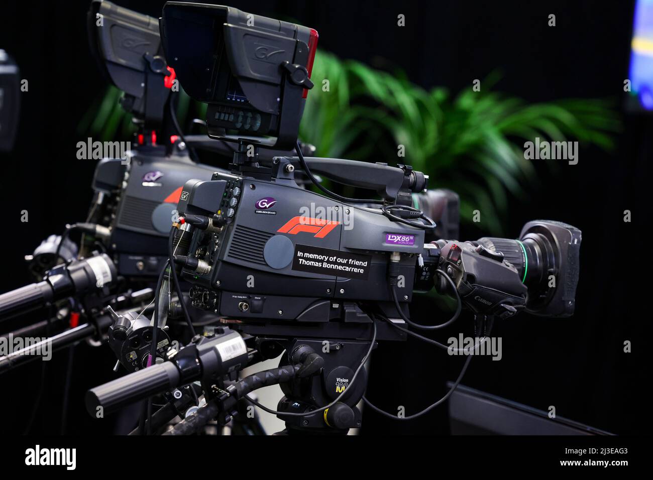 TV Camera, press conference during the Formula 1 Heineken Australian Grand Prix 2022, 3rd round of the 2022 FIA Formula One World Championship, on the Albert Park Circuit, from April 8 to