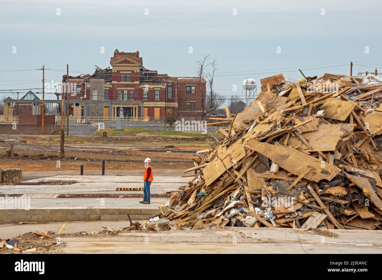 Mayfield, Kentucky Damage from the December 2021 tornado that