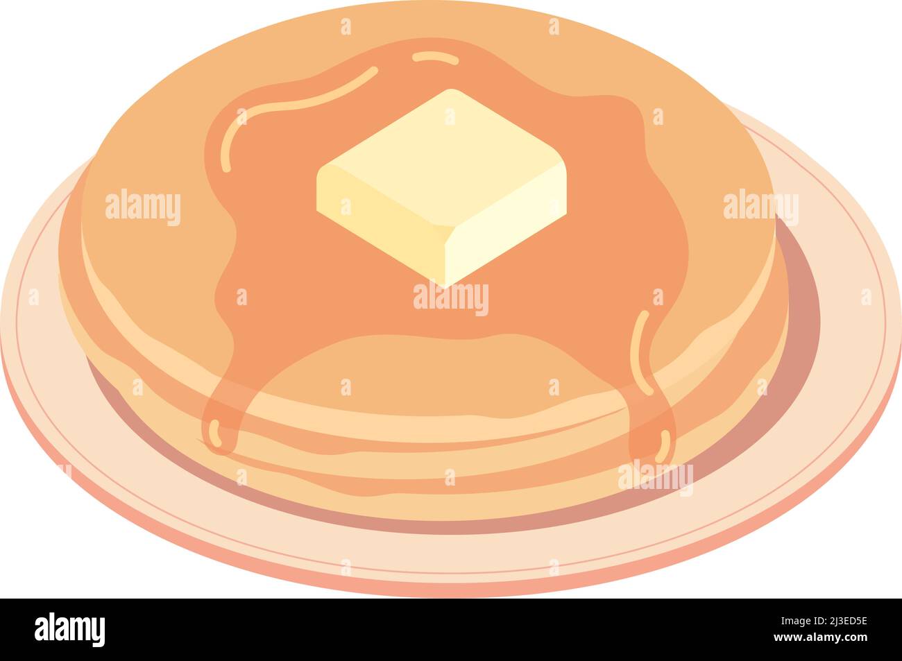 pancakes with butter Stock Vector