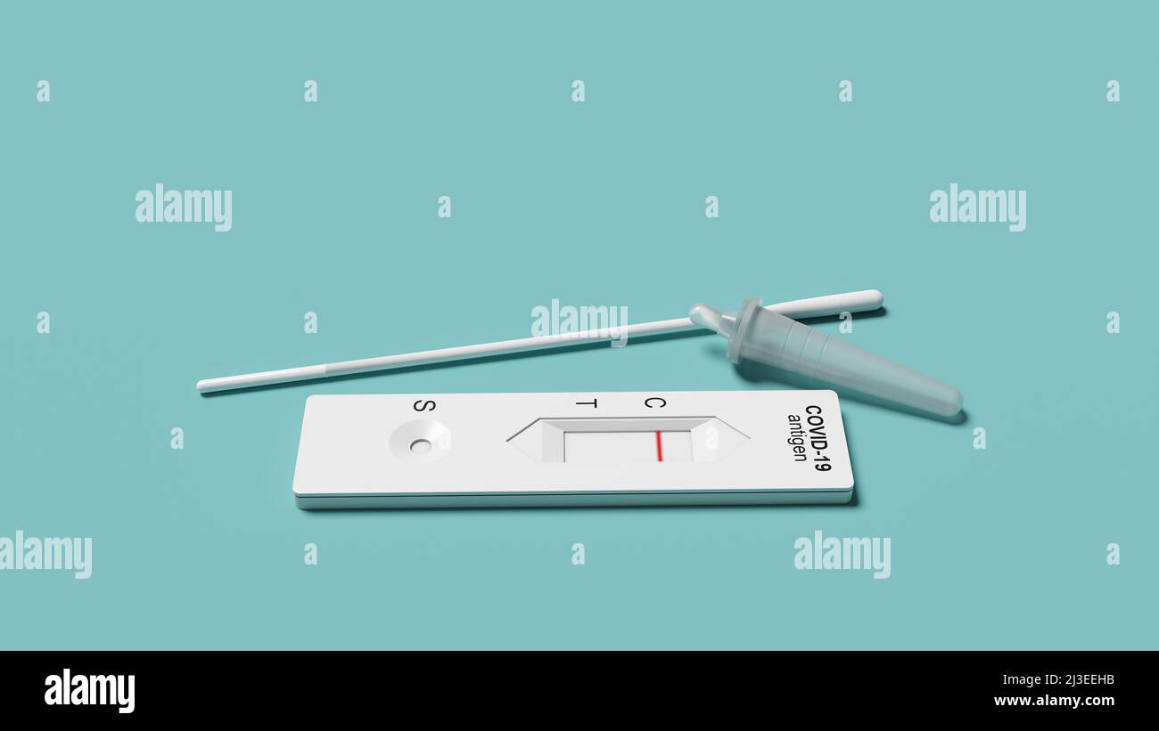 Covid rapid antigen nasal test. Self test at home or at corona test