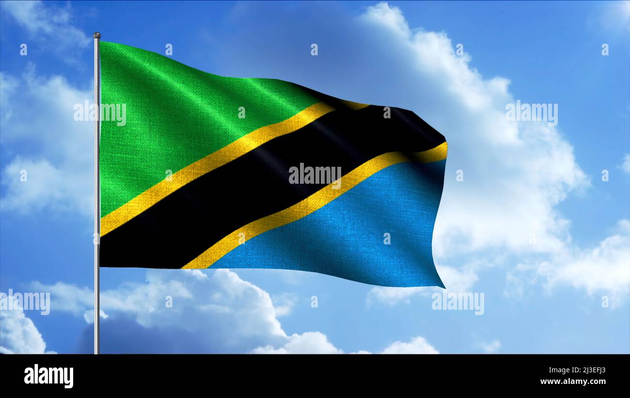 Tanzania bright flag loop hi-res stock photography and images - Alamy