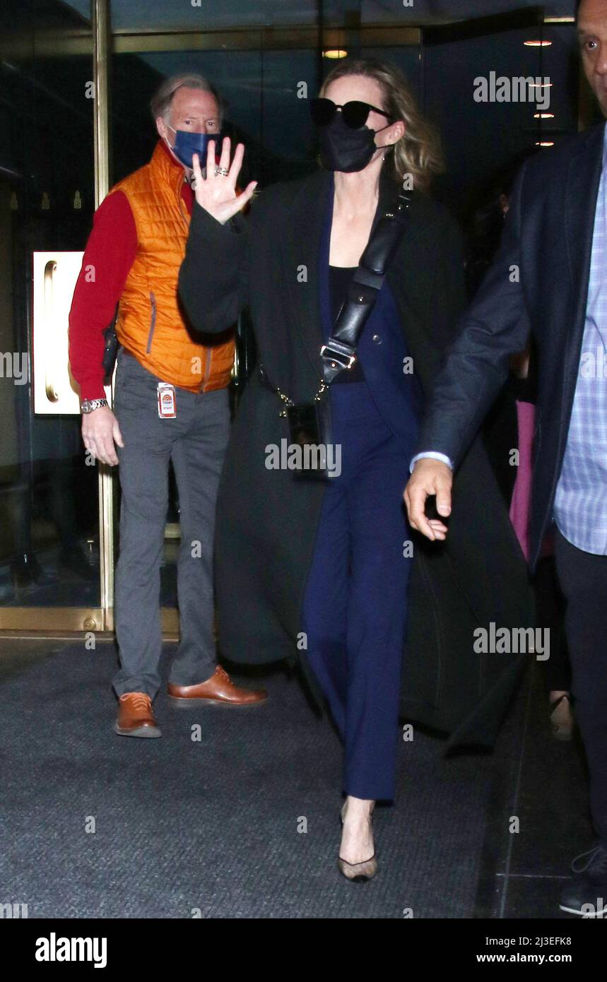 NEW YORK, NY- April 07: Michelle Pfeiffer seen exiting NBC's Today