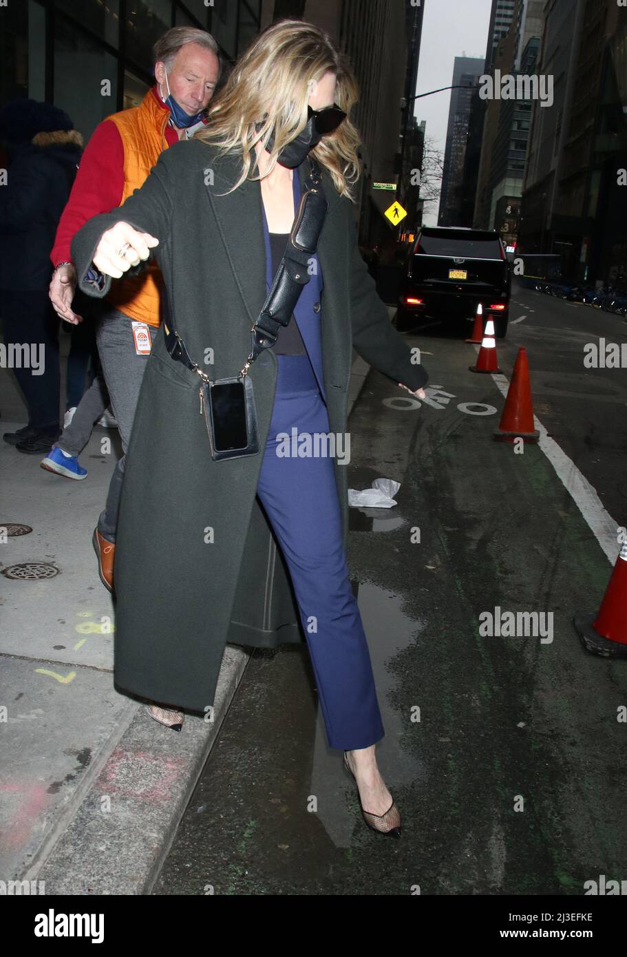 NEW YORK, NY- April 07: Michelle Pfeiffer seen exiting NBC's Today