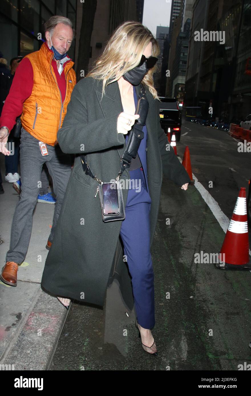NEW YORK, NY- April 07: Michelle Pfeiffer seen exiting NBC's Today