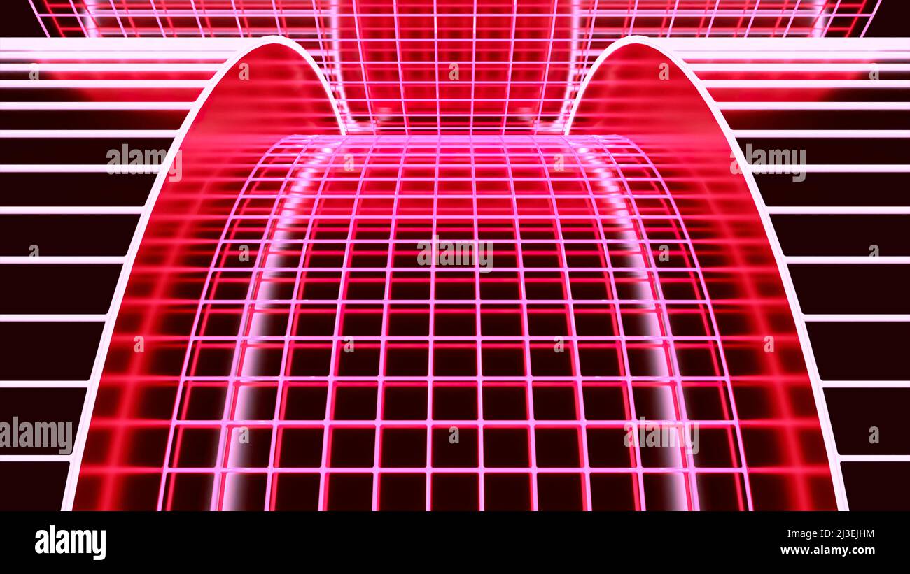 Moving cyber road with grid. Design. Virtual cyber track made of nylon  mesh. Cyberpunk road in virtual space. Moving racing pots from cyber grid  Stock Photo - Alamy