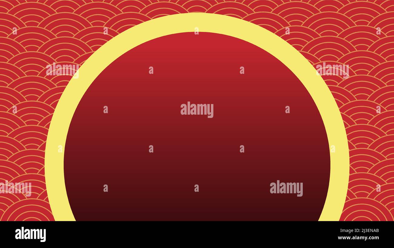 Red abstract background with wave design pattern Stock Vector