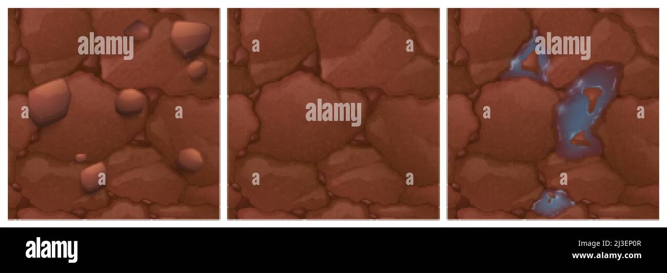 Game textures cracked soil, deserted red martian land. Dry dead earth