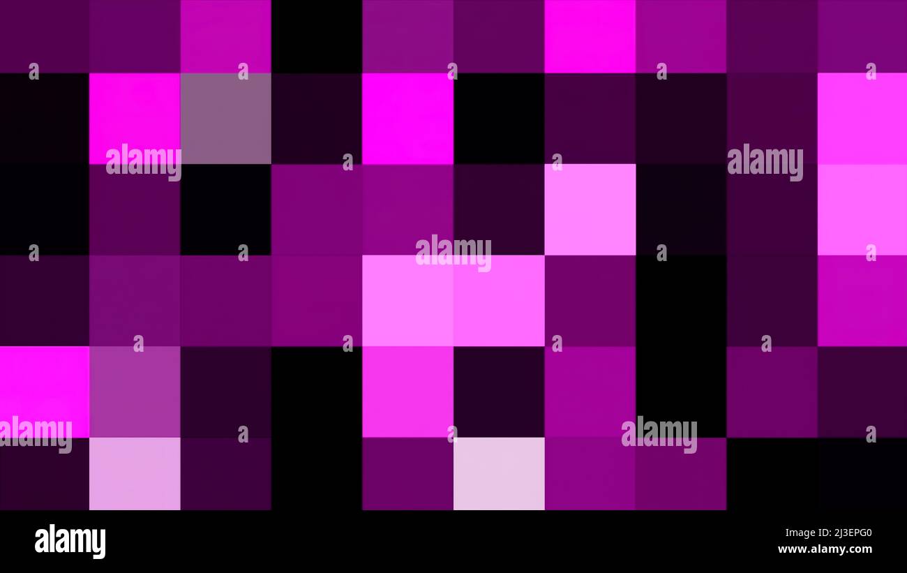 Colored pixel squares create background. Motion. Background of flashing ...