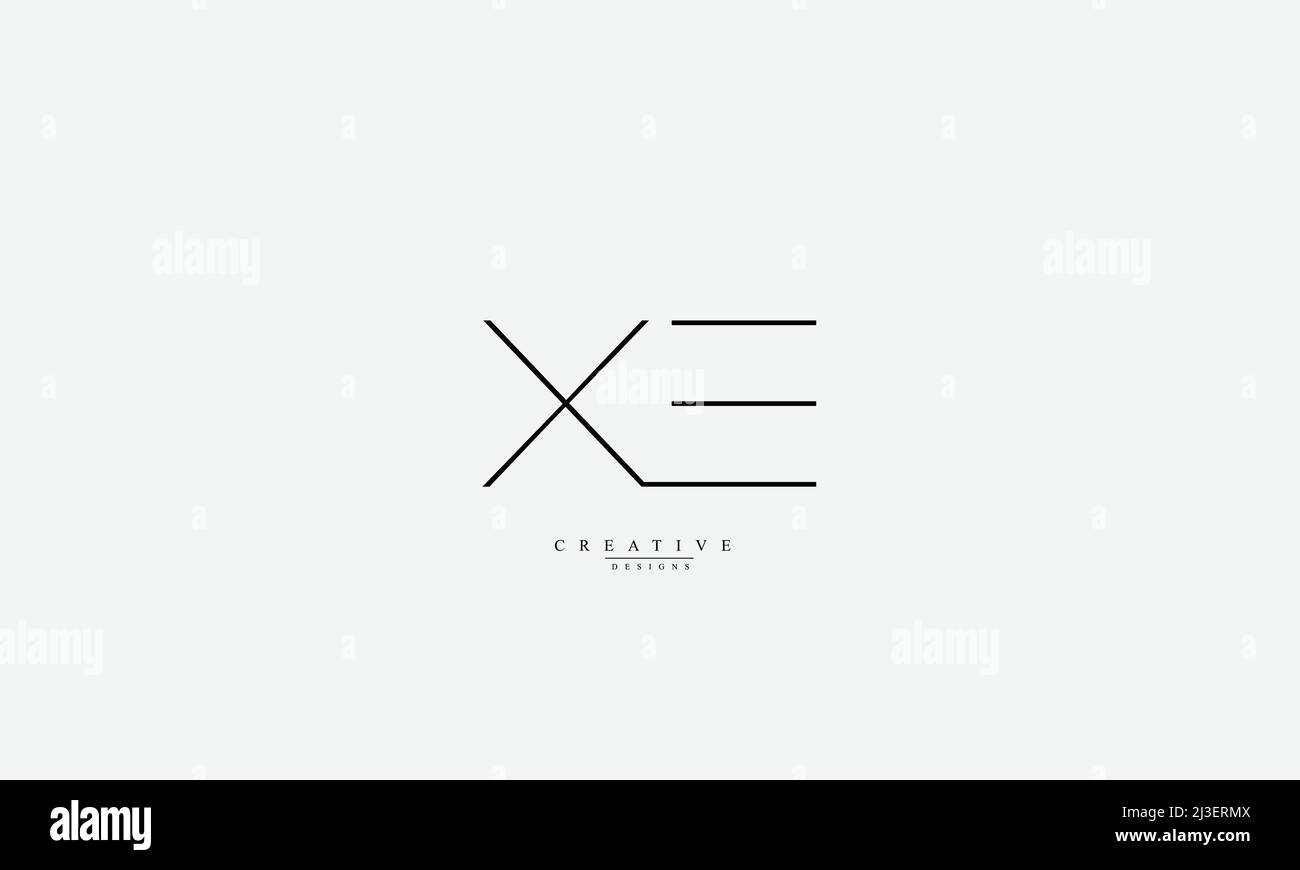 Alphabet letters Initials Monogram logo XE EX X E Stock Vector Image ...