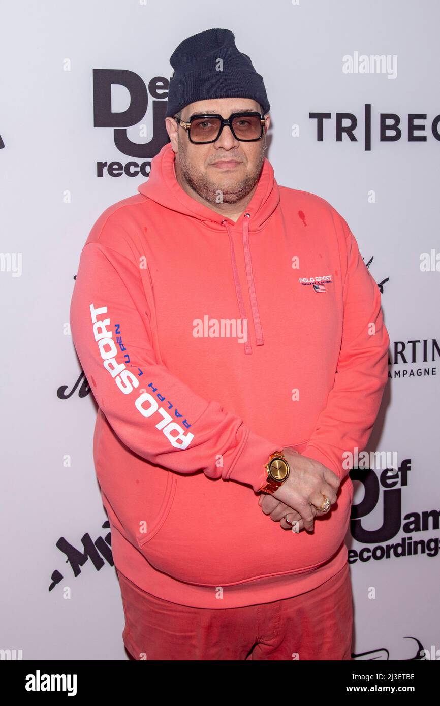 NEW YORK, NEW YORK - APRIL 07: Frankie Cutlass attends the world premiere of 'Mixtape' at United Palace Theater on April 07, 2022 in New York City. Credit: Ron Adar/Alamy Live News Stock Photo
