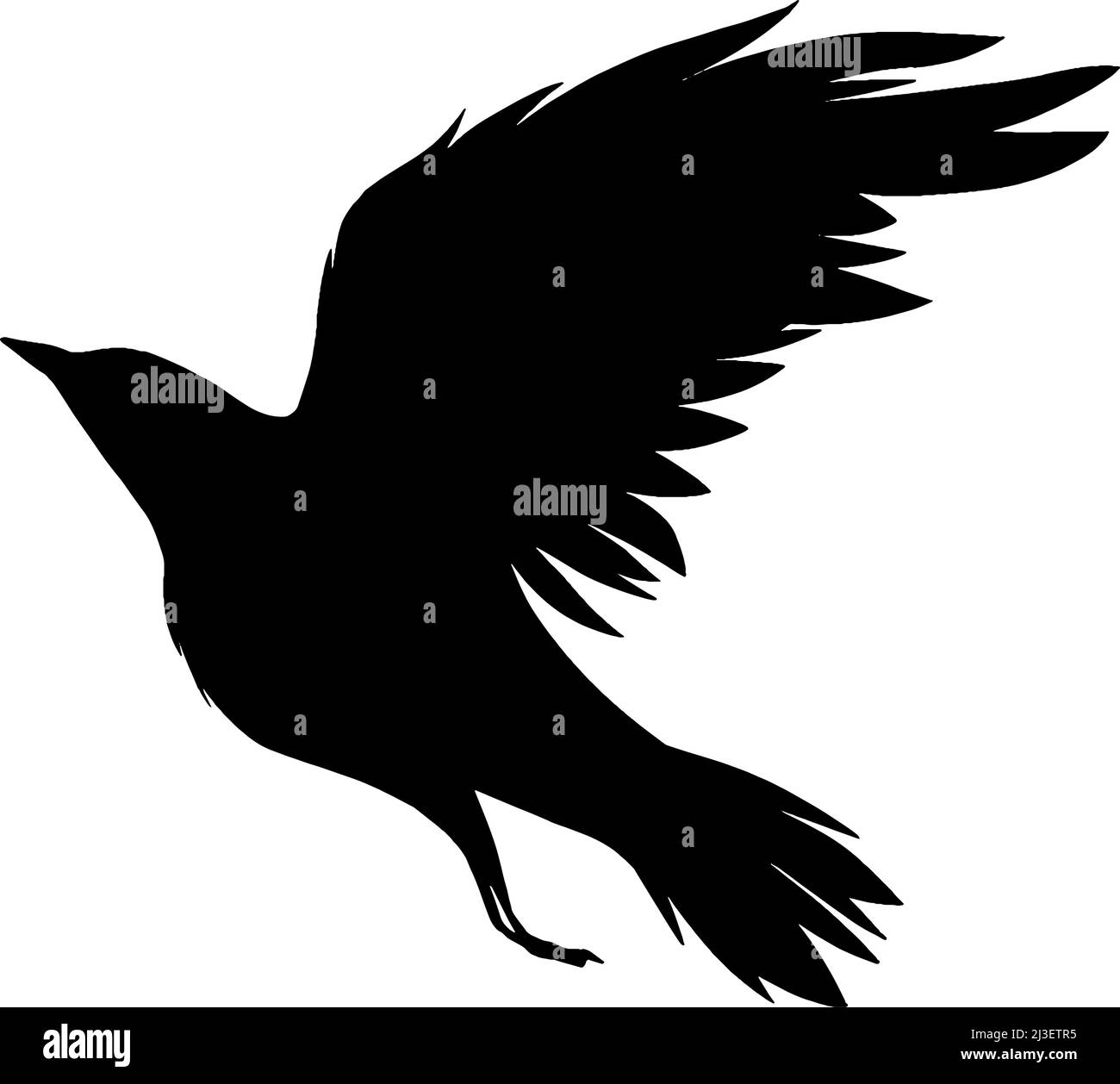 Crow silhouette Stock Vector Images - Alamy