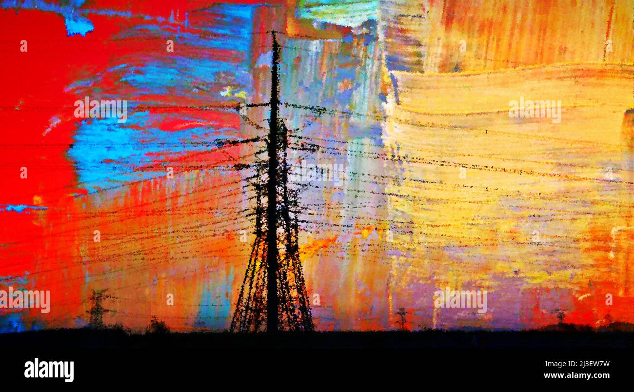 electric power transmission Stock Photo - Alamy