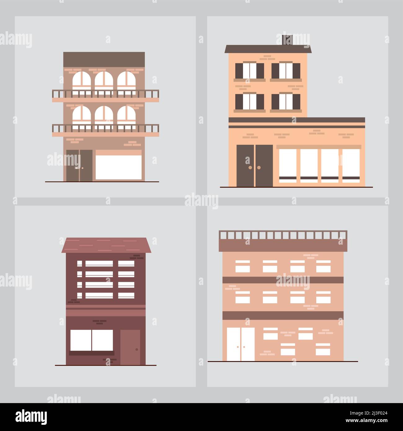 city buildings icons Stock Vector Image & Art - Alamy