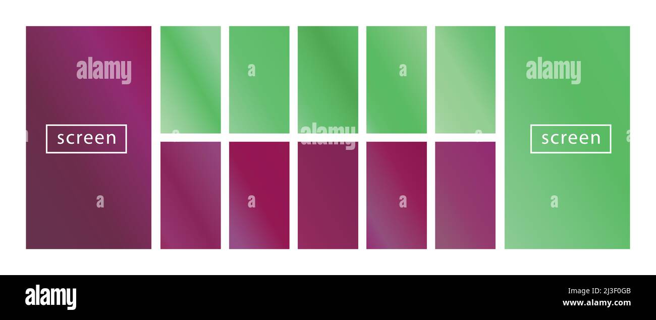 Mobile screen lock display collection of colorful backgrounds in trendy ...