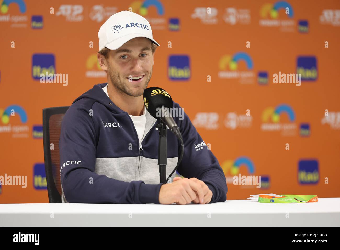 Casper Rudd Modelling MIAMI GARDENS, FLORIDA - APRIL 01: Casper Rudd of Norway at the Miami ...