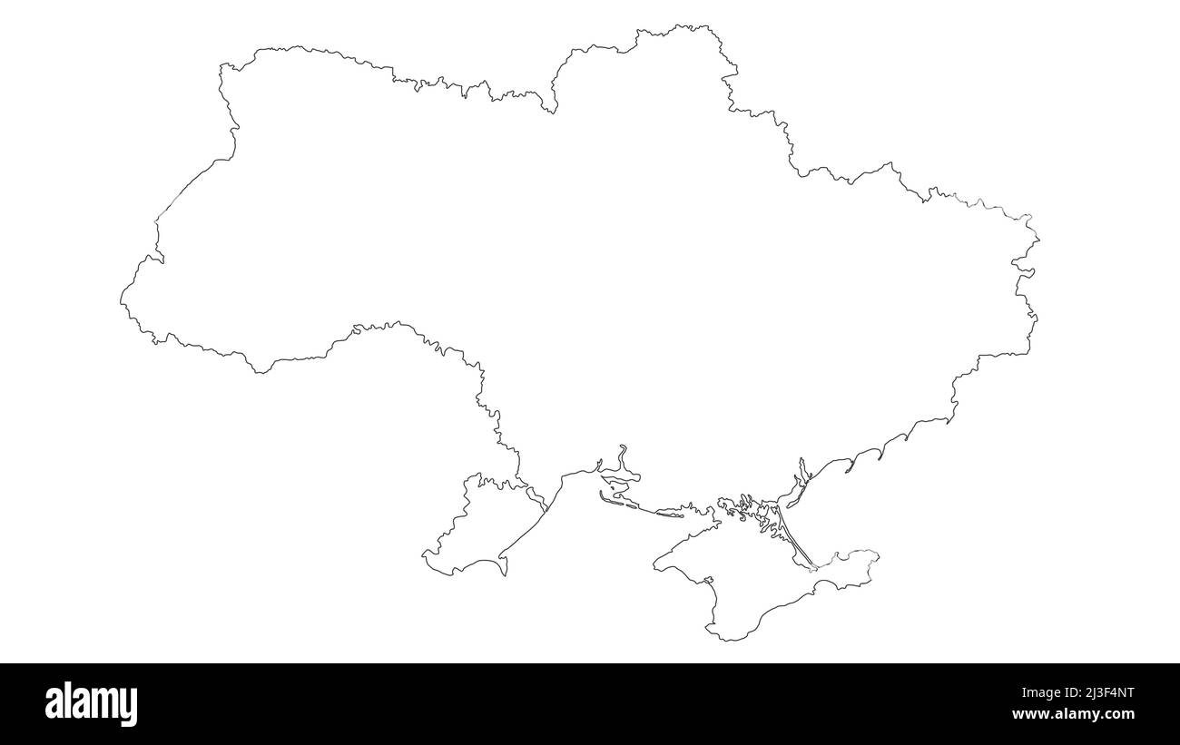 Simple outline Ukraine map. Vector illustration Stock Vector