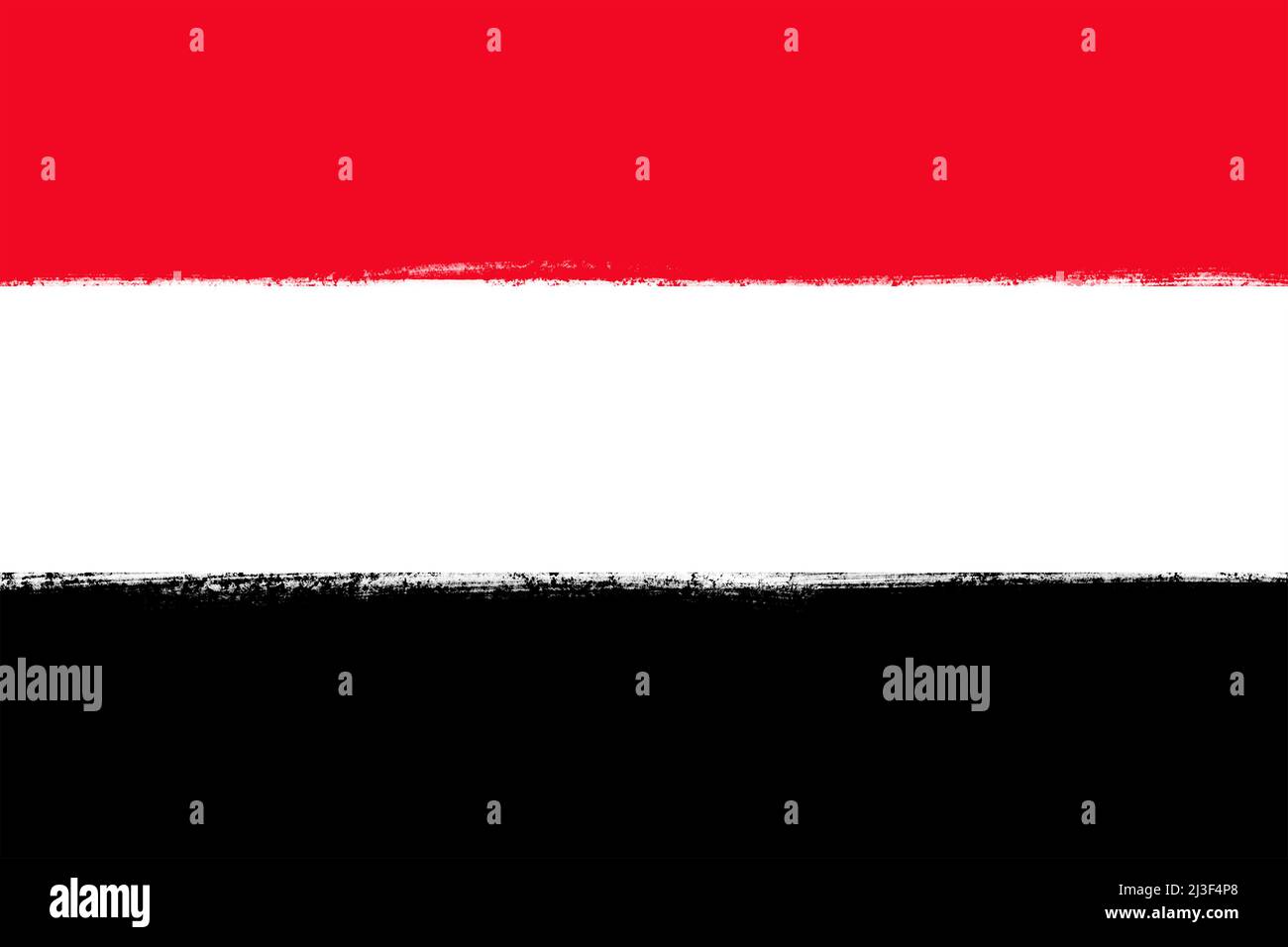 Flag of Yemen. Brush strokes painted national symbol background ...
