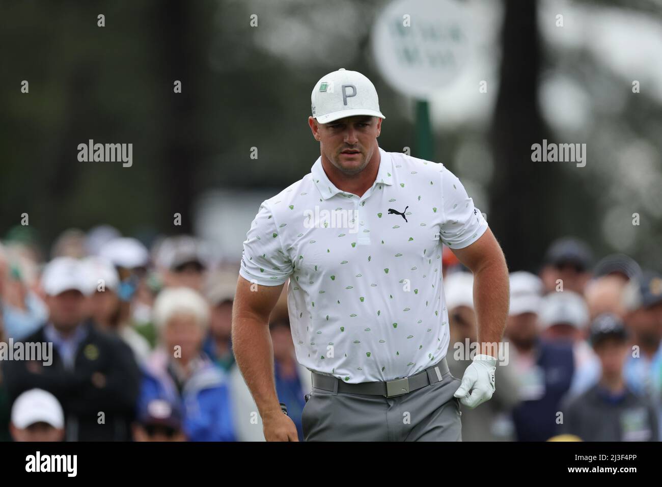 United States Bryson DeChambeau during the first round of the 2022 Masters golf tournament at the Augusta National Golf Club in Augusta, Georgia, United States, on April 7, 2022
