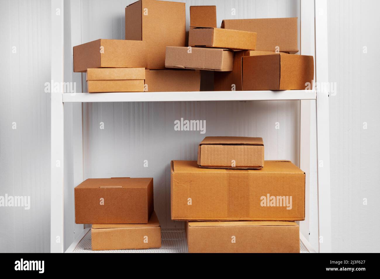 Box Stacking Up Rack Stockroom with boxes hi-res stock photography and images - Alamy