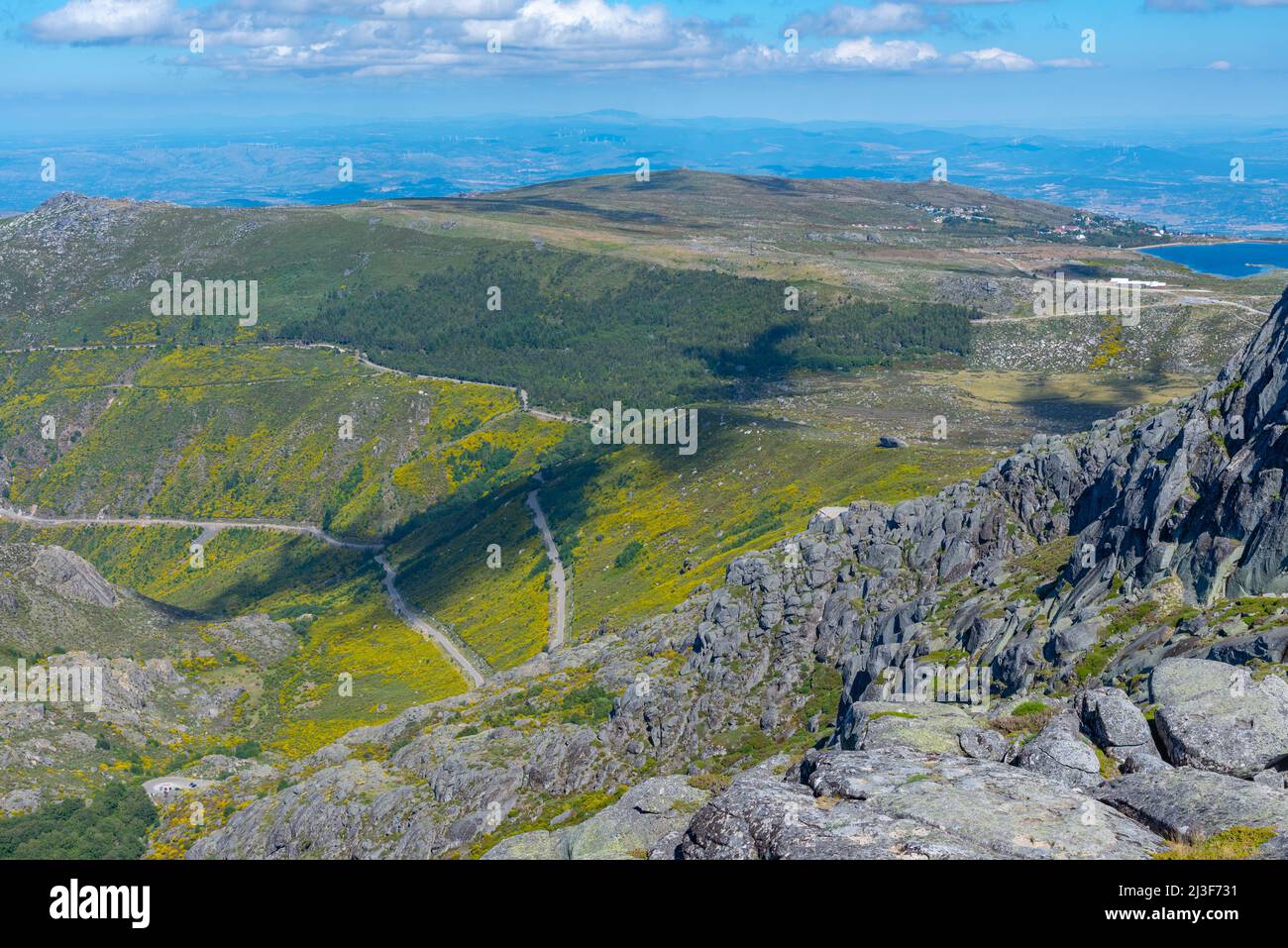 Rocky Landscape Of Serra Da Estrela Natural Park In Portugal Stock Rocky Landscape Of Serra Da Estrela Natural Park In Portugal Stock