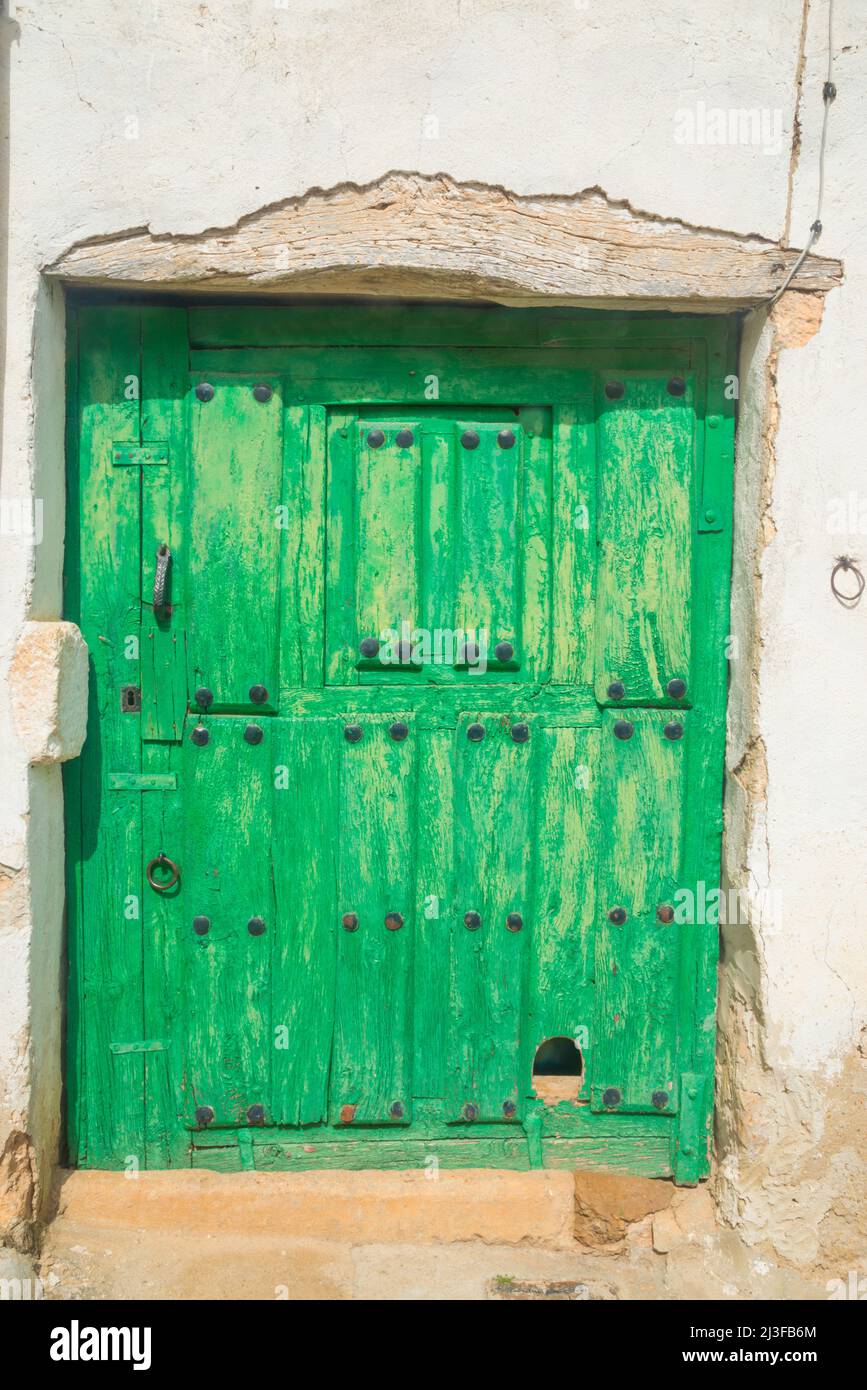 Green door. Stock Photo