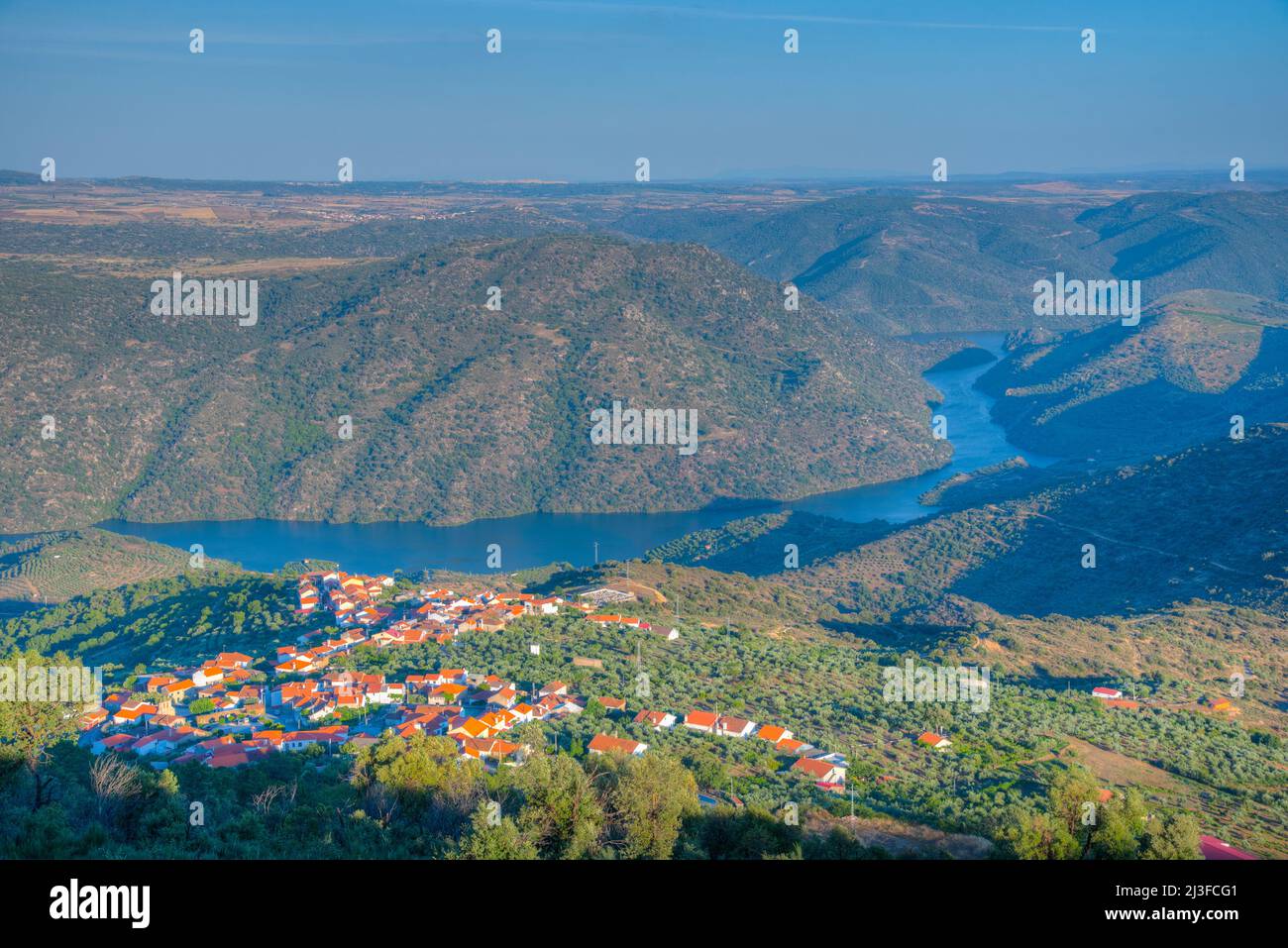 Picturesque panorama of Douro valley in Portugal. Stock Photo