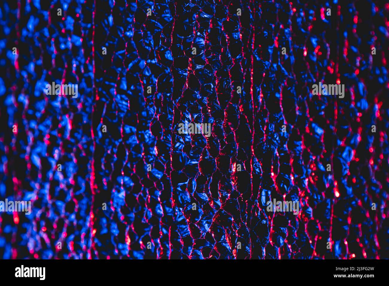 Blue red textured packing material Stock Photo