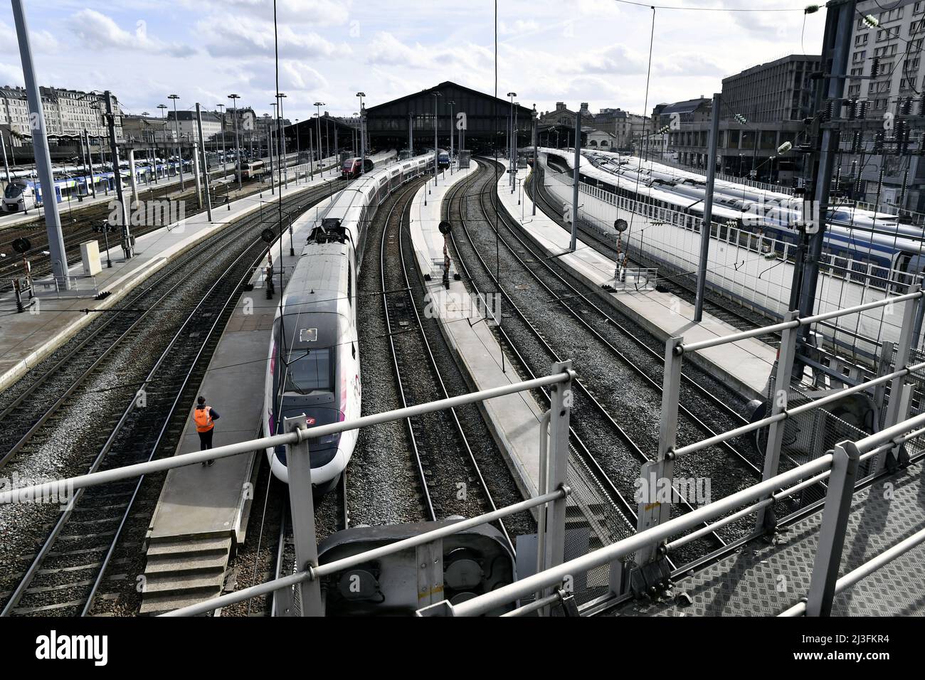 Trains in Gare du Nord - Paris - France Stock Photo