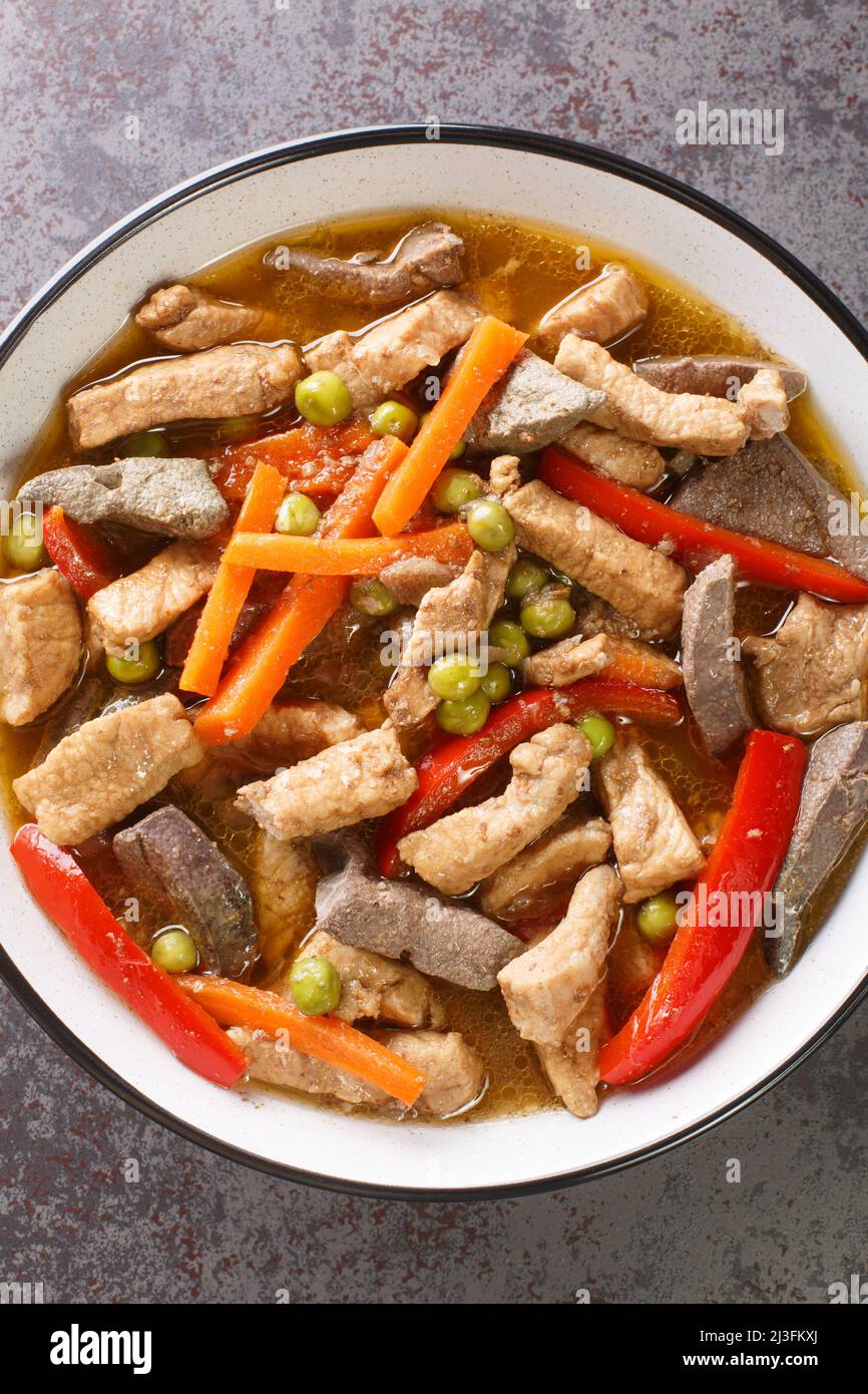 Filipino food Igado is a popular Ilocano dish made from pork tenderloin
